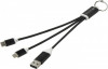 12438290f Kabel do ładowania 4w1 z aluminium z recyklingu czarny