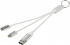 12438281f Kabel do ładowania 4w1 z aluminium z recyklingu srebrny