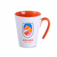 M_100 1575 OPEN kubek dwukolorowy W ŚRODKU pomarańczowy