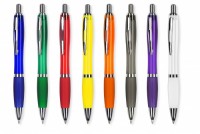 SLIM Color Długopis transparentny z kolorową gumką