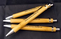 7318m-40 Bambusowy długopis z metalowym klipsem