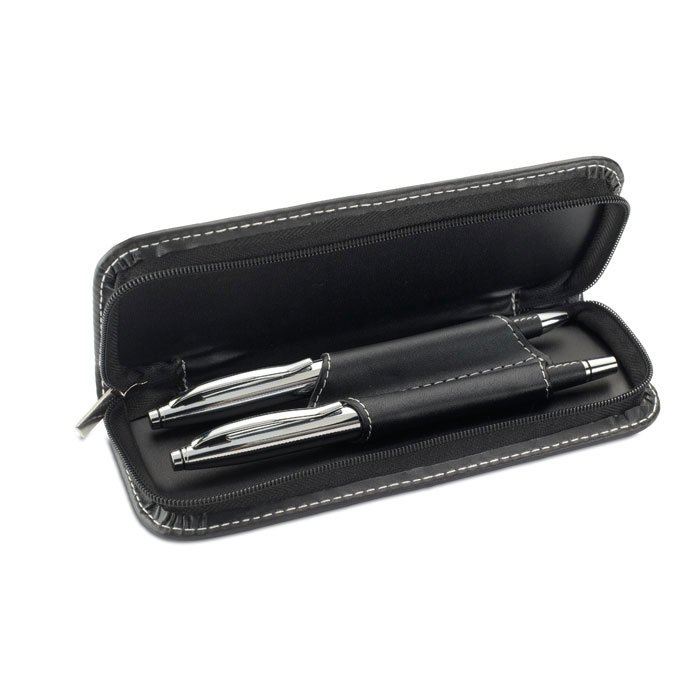 7475m-03 komplet  piśmienny w etui pióro kulkowe i długopis