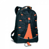 7558m-10 Czarny plecak + wstawka kolor