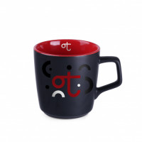 M_465 czerwony Barrel SUPREME kubek czarny MAT czerwony