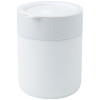 10080801f Kubek ceramiczny z pokrywką silikonową i przykrywką