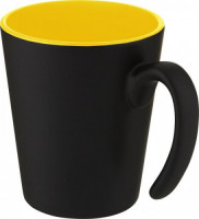 10068711f Kubek ceramiczny o pojemności 360 ml, żółty