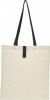 12049200 Składana torba na zakupy wykonana z bawełny o gramaturze 100 g/m² - Naturalny Czarny
