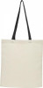 12049200 Składana torba na zakupy wykonana z bawełny o gramaturze 100 g/m² - Naturalny Czarny