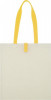 12049207 Składana torba na zakupy wykonana z bawełny o gramaturze 100 g/m² - Naturalny Żółty