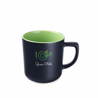 M_493 zielony Kubek RICO SUPREME czarny MAT zielony środek