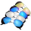 10060129f Okulary przeciwsłoneczne Aviator z lustrzanymi, kolorowymi soczewkami