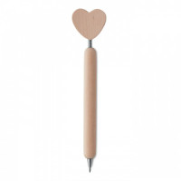 9704m-40 Eko drewniany długopis z sercem