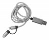 130772c-21 Kabel USB 100cm micro USB, USB-C i Lightning