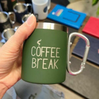 84630p-51 Kubek z karabińczykiem stalowy 300 ml