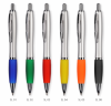 SLIM Długopis srebrny z kolorową gumką