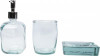 12619001f 3-częściowy zestaw łazienkowy ze szkła pochodzącego z recyclingu, bezbarwny