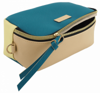 540059s-30 Kosmetyczka ze skóry z metalowa blaszką
