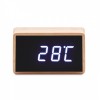 9921m-40 Bambusowy zegar z budzikiem LED