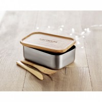 9967m-40 EKO lunchbox z bambusem i sztućcami 600ml