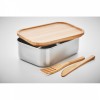 9967m-40 EKO lunchbox z bambusem i sztućcami 600ml