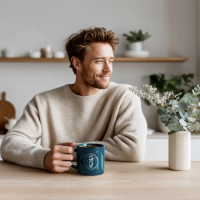 M_570 zieleń morska Kubek GAIA ceramika MAT