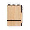 6528m-03 Notes bambus A6 z długopisem