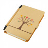 37977p-13 Notes 80x140/50k gładki Tree z długopisem, beżowy