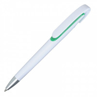 34307p-05 Długopis Advert, zielony/biały