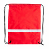 86960p-08 Plecak promocyjny z taśmą odblaskową, czerwony