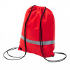 86960p-08 Plecak promocyjny z taśmą odblaskową, czerwony
