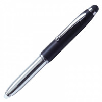 56503p-02 Długopis – latarka LED Pen Light, czarny/srebrny