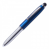 56503p-04 Długopis – latarka LED Pen Light, niebieski/srebrny