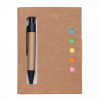 36677p-13 Notes 80x110/100k gładki Mini z długopisem, beżowy