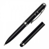54233p-02 Długopis ze wskaźnikiem laserowym Supreme – 4 w 1, czarny