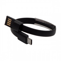 01795p-02 Bransoletka Wristlie USB typu C, czarny