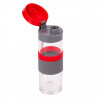 82900p-08 Szklana butelka Top Form 440 ml, czerwony