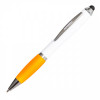 34137p-15 Długopis dotykowy San Rafael, pomarańczowy/biały