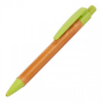 34347p-05 Długopis bambusowy Evora, zielony