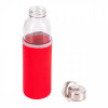 82760p-08 Szklana butelka Vim 500 ml, czerwony