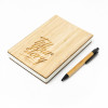 42516p-10 Zestaw bambusowy z notesem Lorca, brązowy