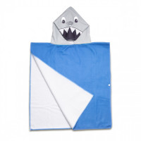 79770p-04 Ponczo-ręcznik z kapturem Sharky, niebieski
