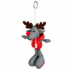 38397p Brelok odblaskowy Reindeer, szary/czerwony