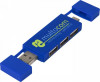 12425153f podwójny koncentrator USB 2.0, niebieski