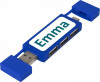 12425153f podwójny koncentrator USB 2.0, niebieski