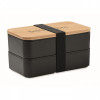 6627m-03 Lunch box z bambusową pokrywką