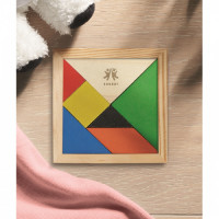 6693m-40 Drewniane puzzle Tangram