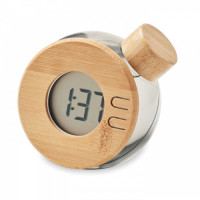 6865m-27 Bambusowy wodny zegar LCD