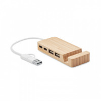 2144m-40 4-portowy bambusowy hub USB