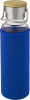 10069652 Szklana butelka o pojemności 660 ml z neoprenowym pokrowcem - Niebieski