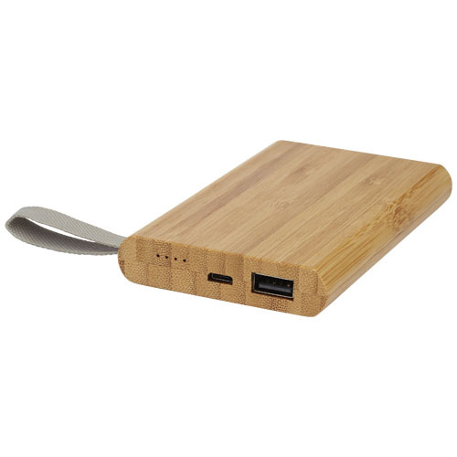 12414571f Powerbank Tulda o pojemności 5 000 mAh wykonany z bambusa